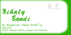 mihaly bandi business card
